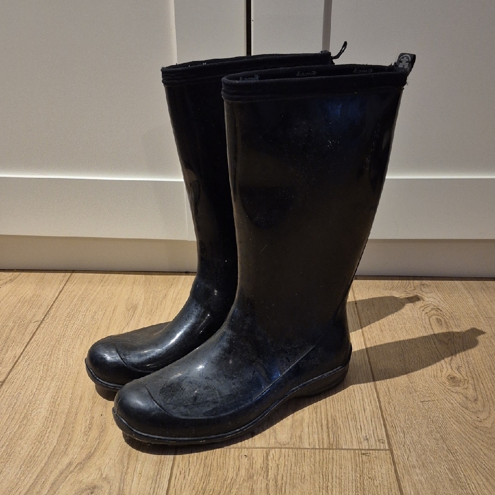 KAMIK Black Tall Rain Boots